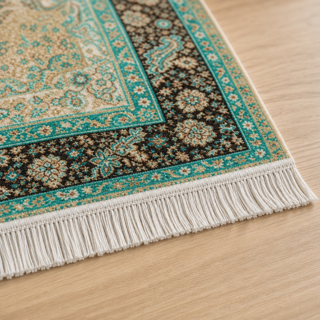 Firuze Mihrab Turkuaz Seccade | Klasik Dokuma Desenli Namaz Halısı