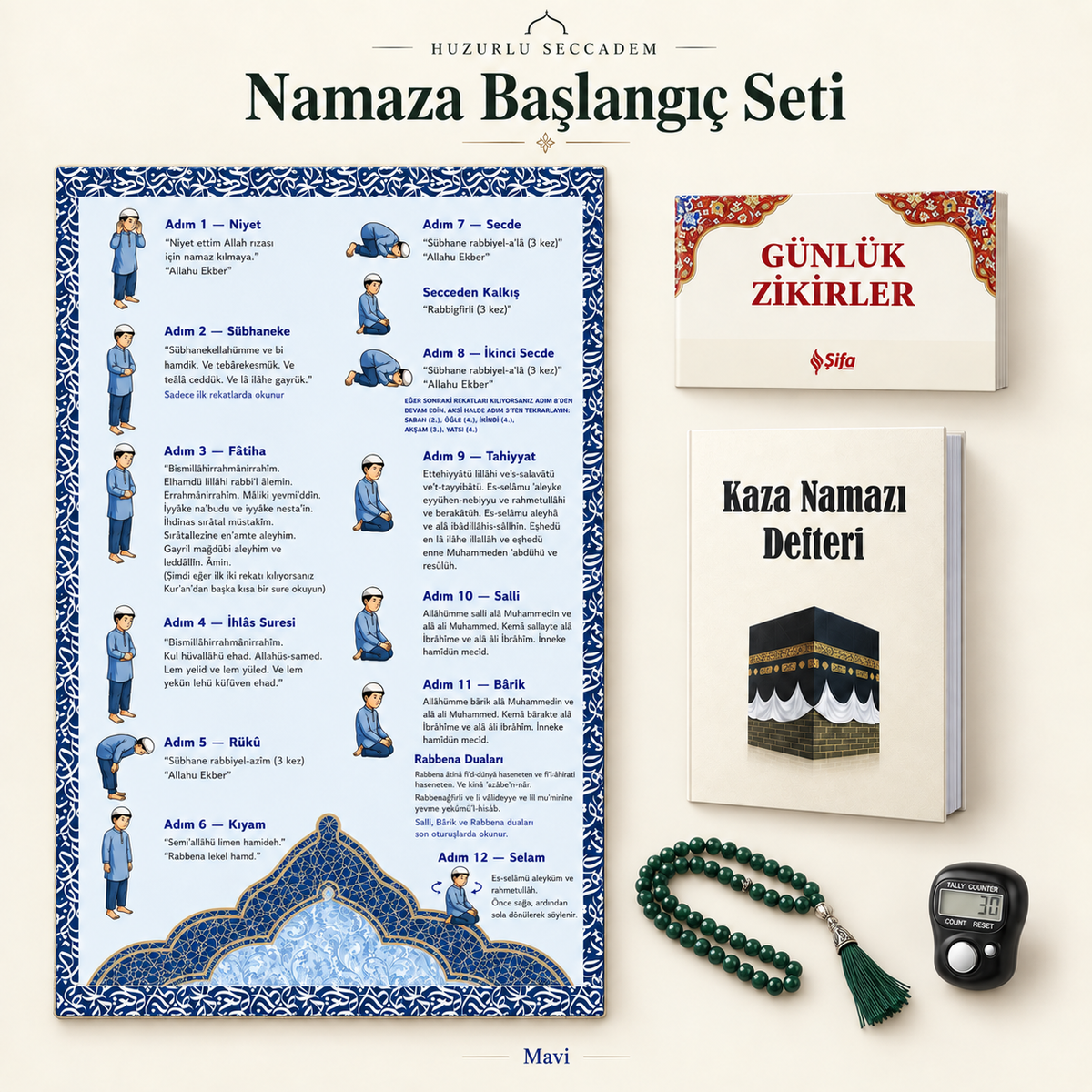Huzurlu Secde Rehberli 5’li Namaz Seti