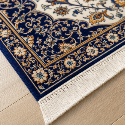 Mihrab Nişi Krem Seccade | Dijital Baskılı Klasik Namaz Halısı